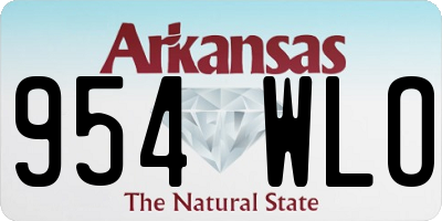 AR license plate 954WLO