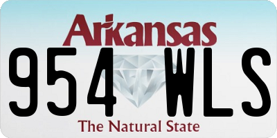 AR license plate 954WLS