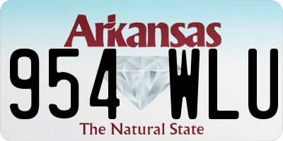 AR license plate 954WLU