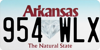 AR license plate 954WLX