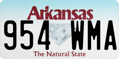 AR license plate 954WMA