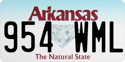 AR license plate 954WML