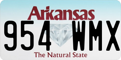 AR license plate 954WMX