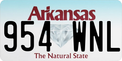 AR license plate 954WNL