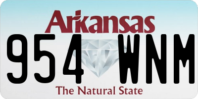 AR license plate 954WNM