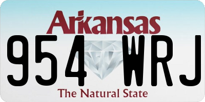 AR license plate 954WRJ