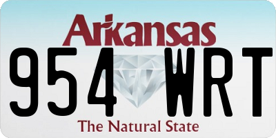 AR license plate 954WRT
