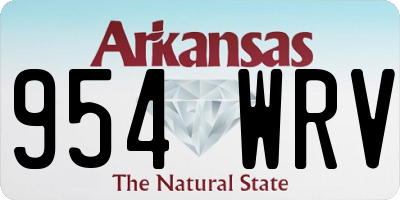 AR license plate 954WRV