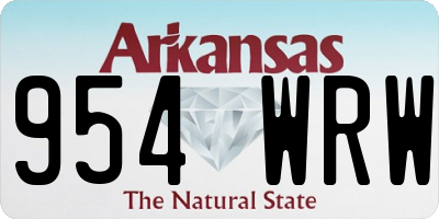 AR license plate 954WRW
