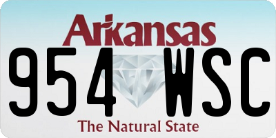 AR license plate 954WSC