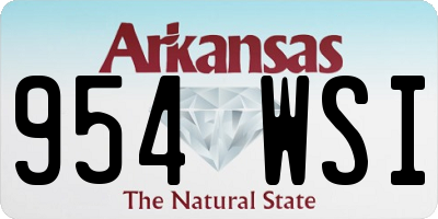AR license plate 954WSI