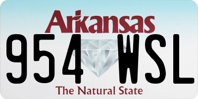 AR license plate 954WSL