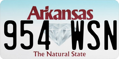 AR license plate 954WSN
