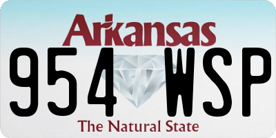 AR license plate 954WSP
