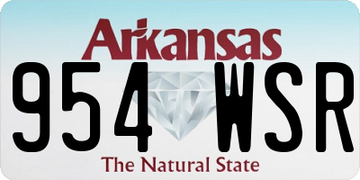 AR license plate 954WSR