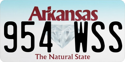 AR license plate 954WSS