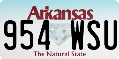 AR license plate 954WSU