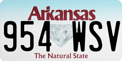 AR license plate 954WSV