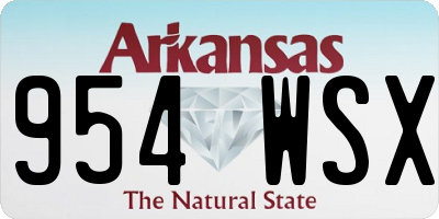 AR license plate 954WSX
