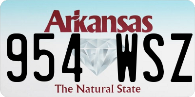 AR license plate 954WSZ