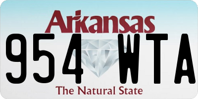 AR license plate 954WTA