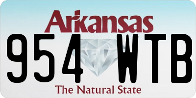 AR license plate 954WTB