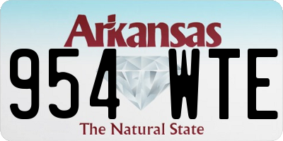 AR license plate 954WTE