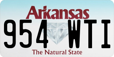 AR license plate 954WTI