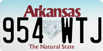 AR license plate 954WTJ