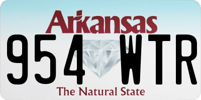 AR license plate 954WTR