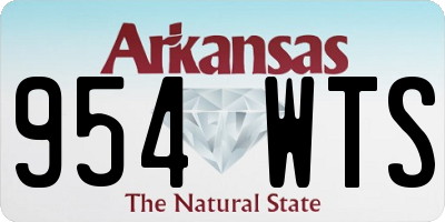 AR license plate 954WTS