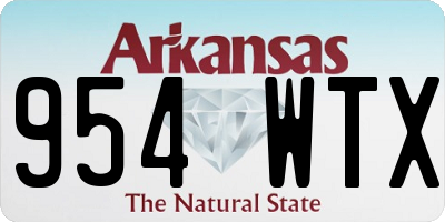 AR license plate 954WTX