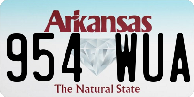 AR license plate 954WUA
