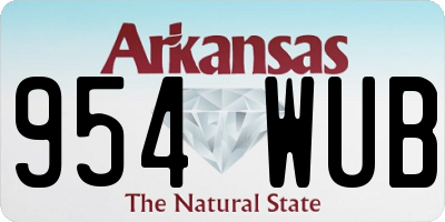 AR license plate 954WUB