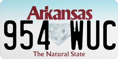 AR license plate 954WUC