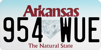 AR license plate 954WUE