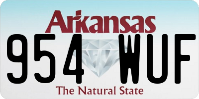 AR license plate 954WUF