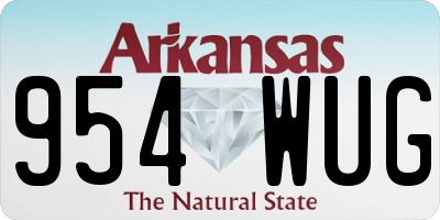 AR license plate 954WUG