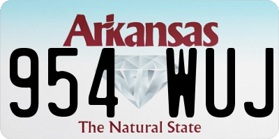AR license plate 954WUJ