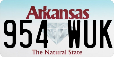 AR license plate 954WUK