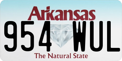 AR license plate 954WUL