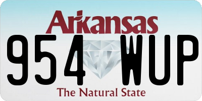 AR license plate 954WUP
