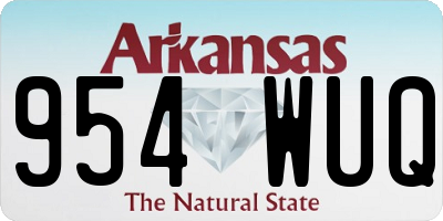 AR license plate 954WUQ