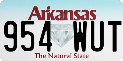 AR license plate 954WUT