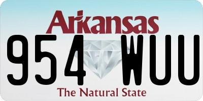 AR license plate 954WUU