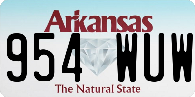 AR license plate 954WUW