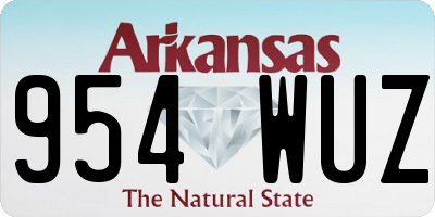 AR license plate 954WUZ