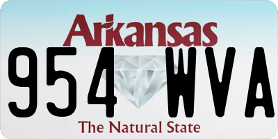 AR license plate 954WVA