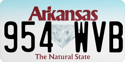 AR license plate 954WVB