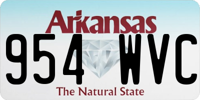 AR license plate 954WVC